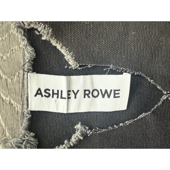 Ashley Rowe Shirt XS Denim Short Sleeve Tee Boxy Distressed raw Minimalist - Picture 3 of 5